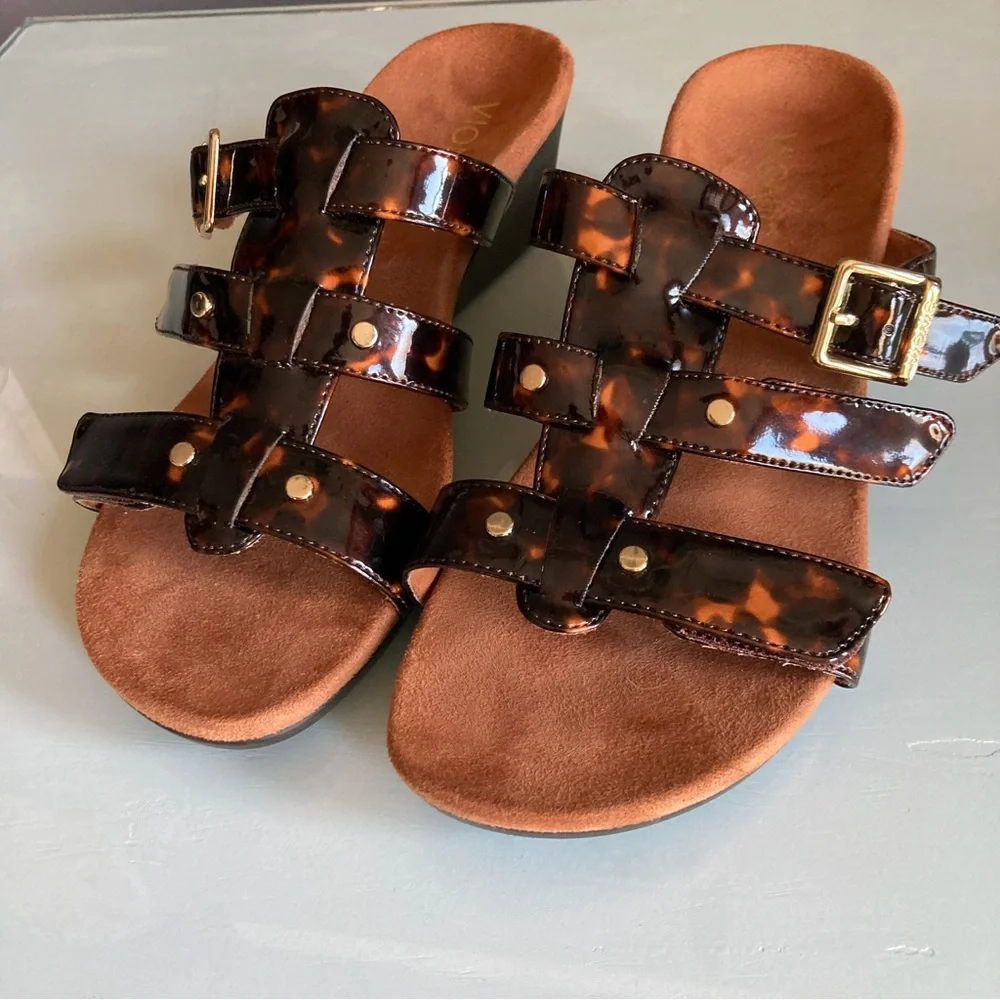 Vionic Animal Print Wedge Sandals